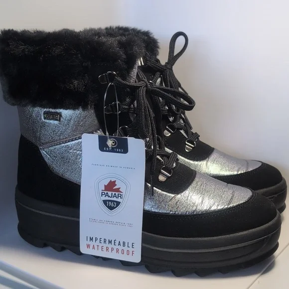 Pajar metallic pewter women's size 10 winter boots - Picture 5 of 6